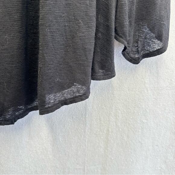 Free People Bed of Roses black floral embroidered boho peasant top size small - Picture 13 of 16